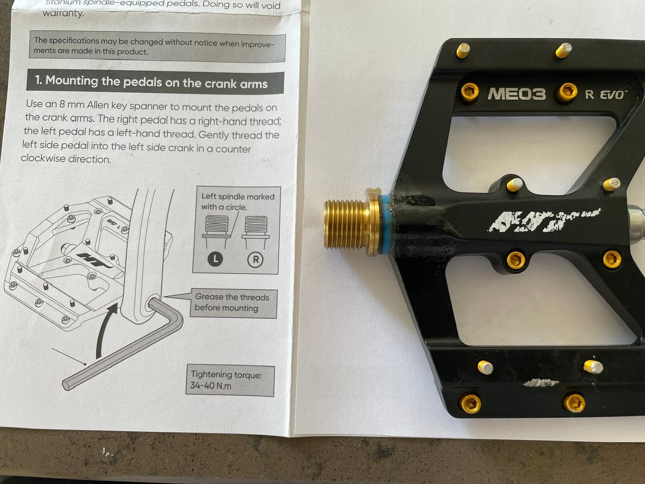 Kit De Réparation HT-COMPONENTS HTRRKNE Pour Pédales N-evo+ - Neuf