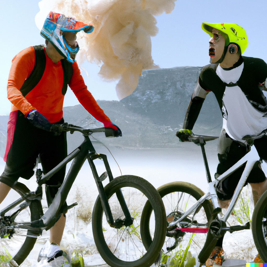 DALL·E 2023-01-02 19.22.22 - Two mountain bikers in full protective gear look on in horror as ...png