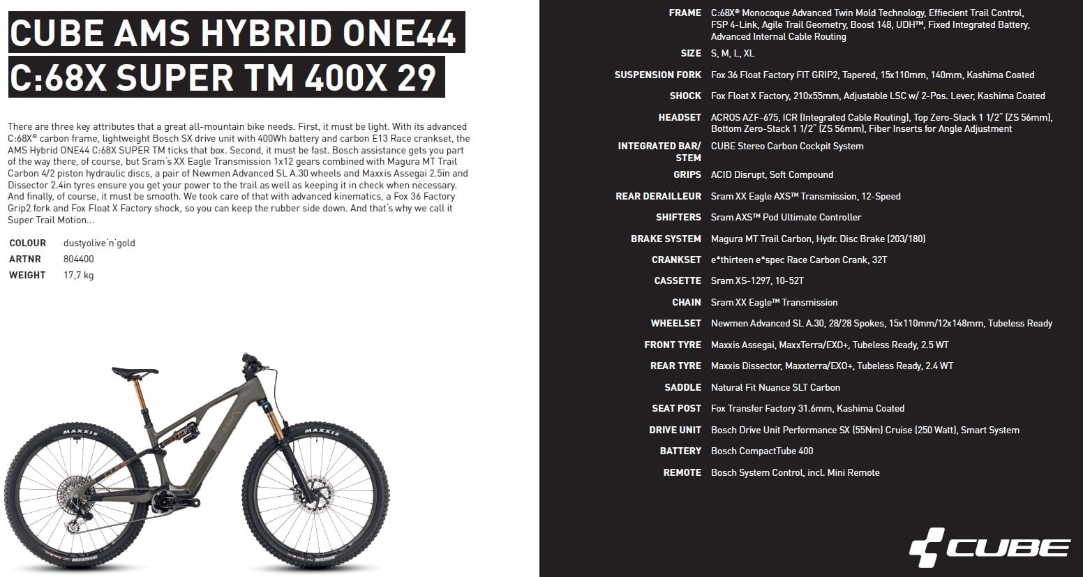 2024 Cube AMS Hybrid ONE44 SUPER TM