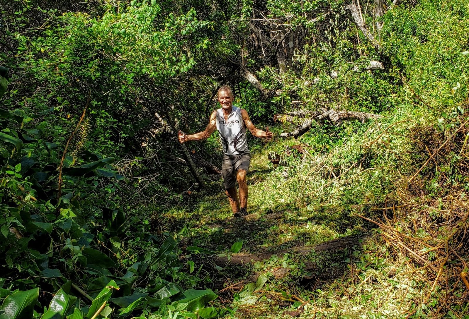 Weedwhacking the trails.jpg