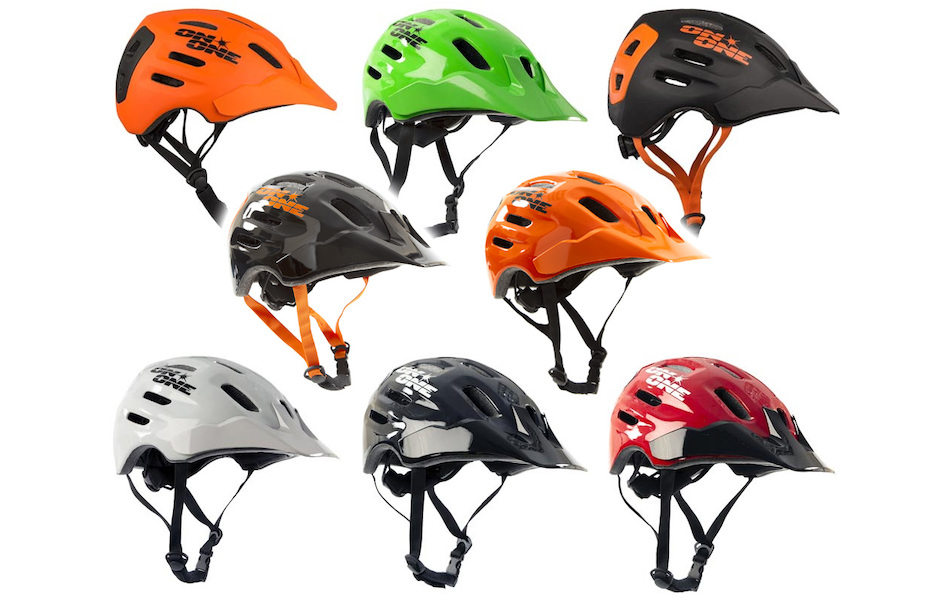 56-59cm Gloss Orange and Black Bicycle Cycling On-One Enduro  Helmet 