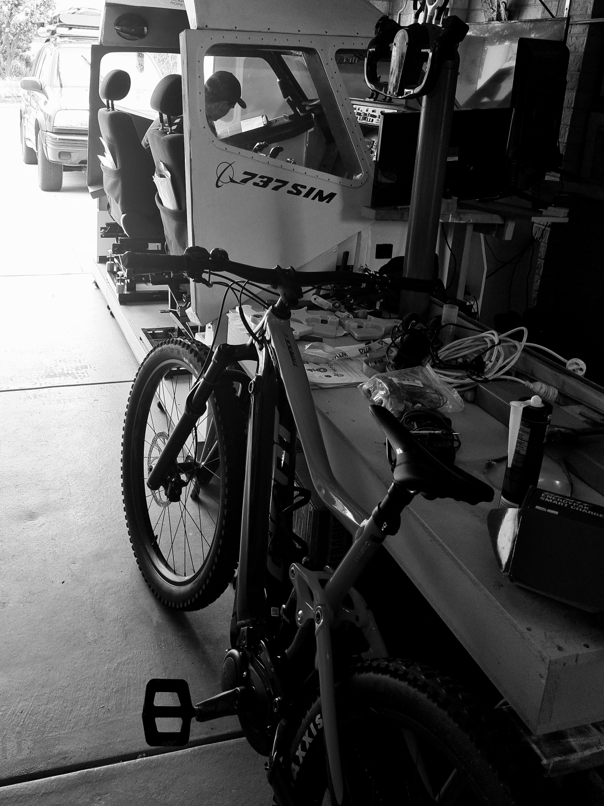 In garage B/W